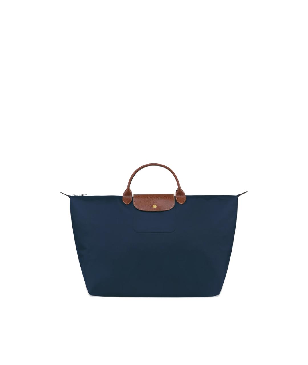 LONGCHAMP Синяя тканевая сумка тоут, фото 1