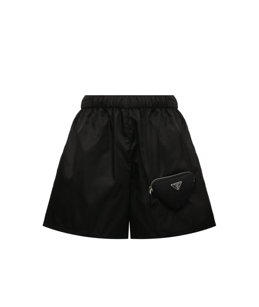 PRADA Черные нейлоновые шорты, фото 1