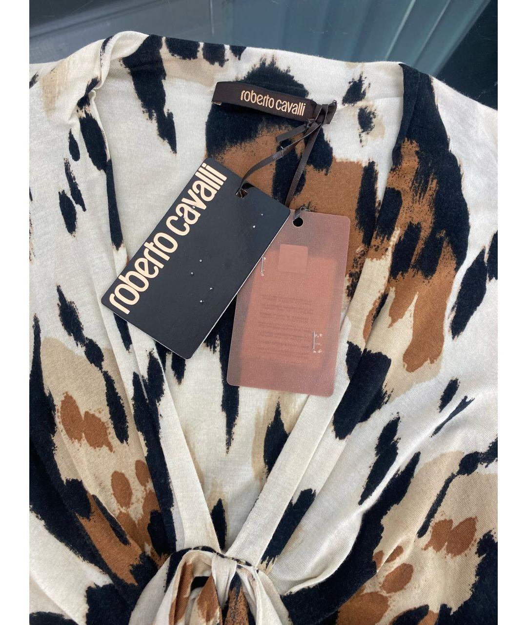 ROBERTO CAVALLI Бежевая модал блузы, фото 3