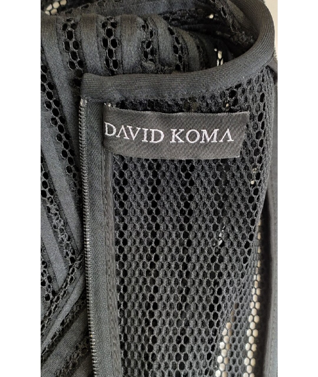 DAVID KOMA Черная полиэстеровая блузы, фото 4
