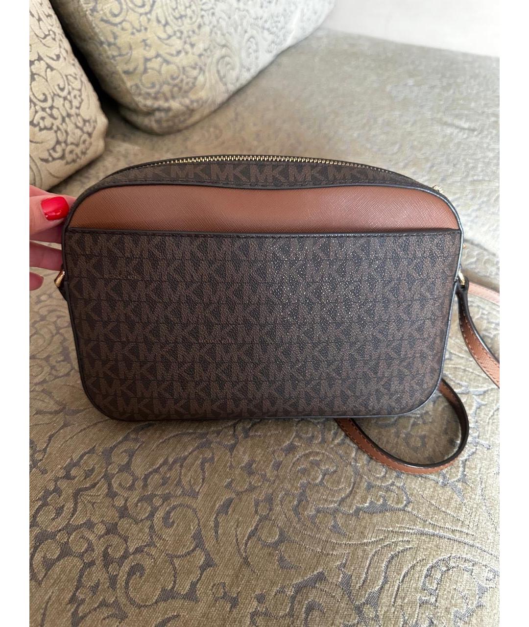 MICHAEL KORS Коричневая канва сумка через плечо, фото 3