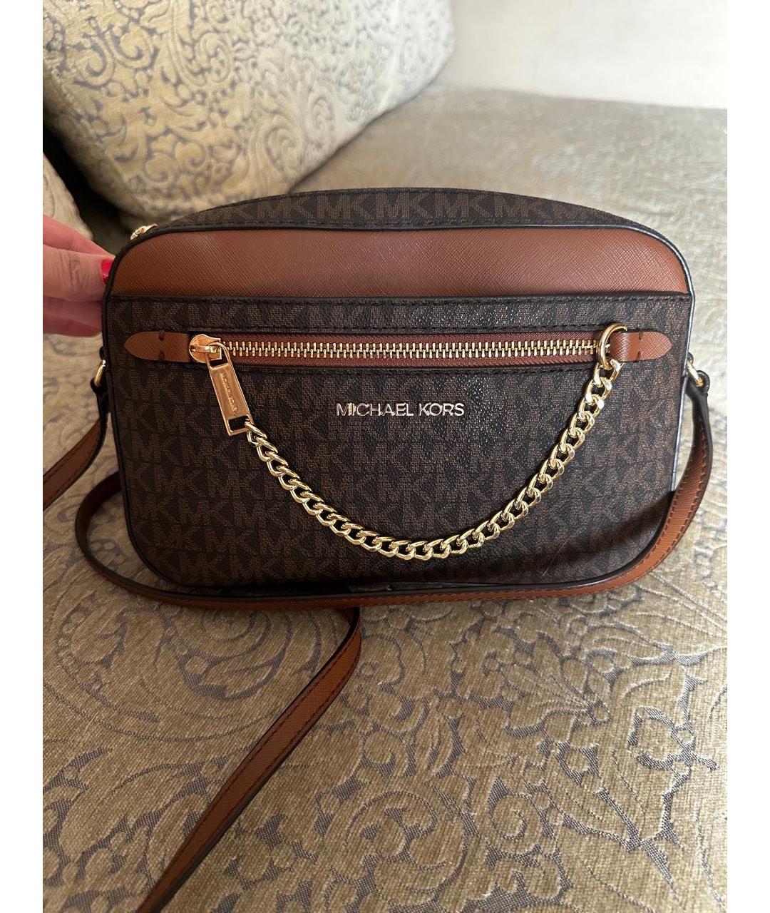 MICHAEL KORS Коричневая канва сумка через плечо, фото 2