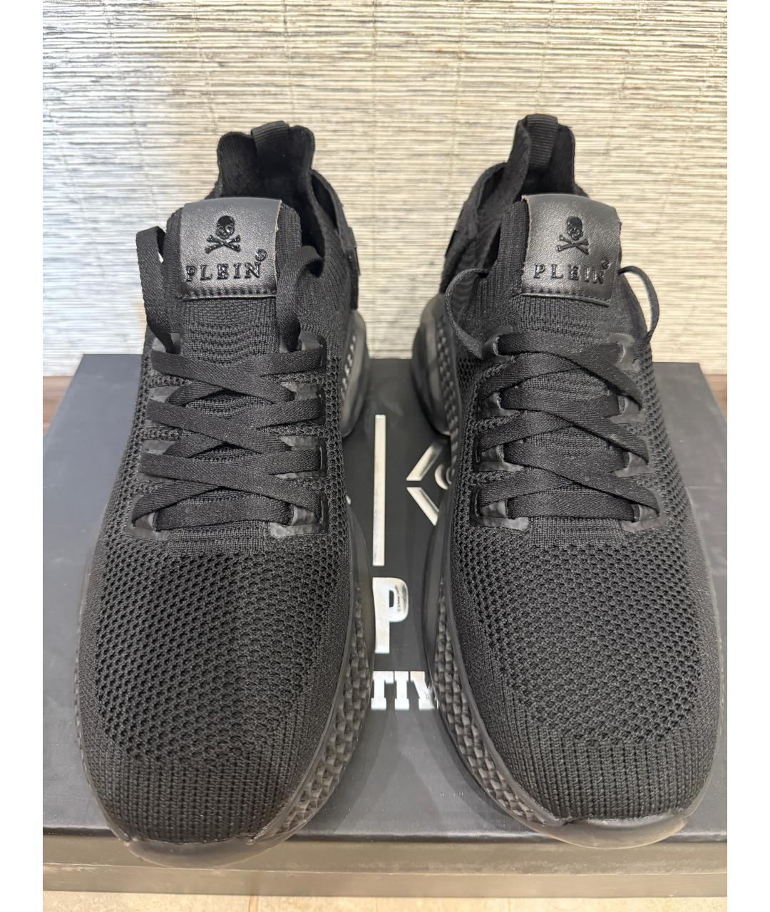PHILIPP PLEIN Черные низкие кроссовки / кеды, фото 2