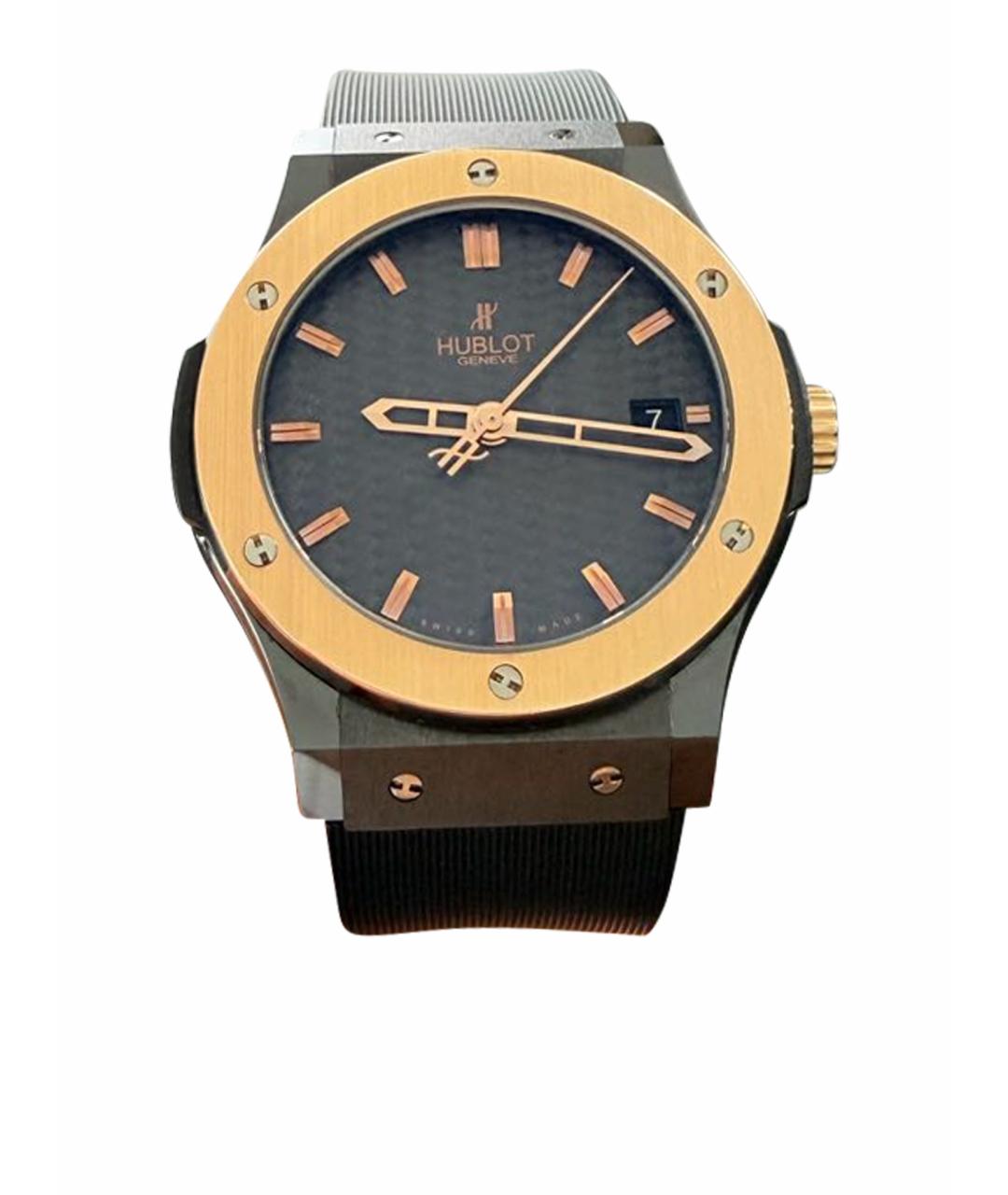 HUBLOT Черные часы из розового золота, фото 1
