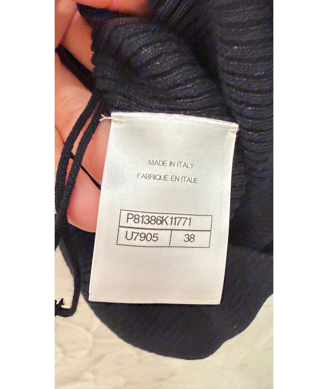 CHANEL Черное льняное повседневное платье, фото 3
