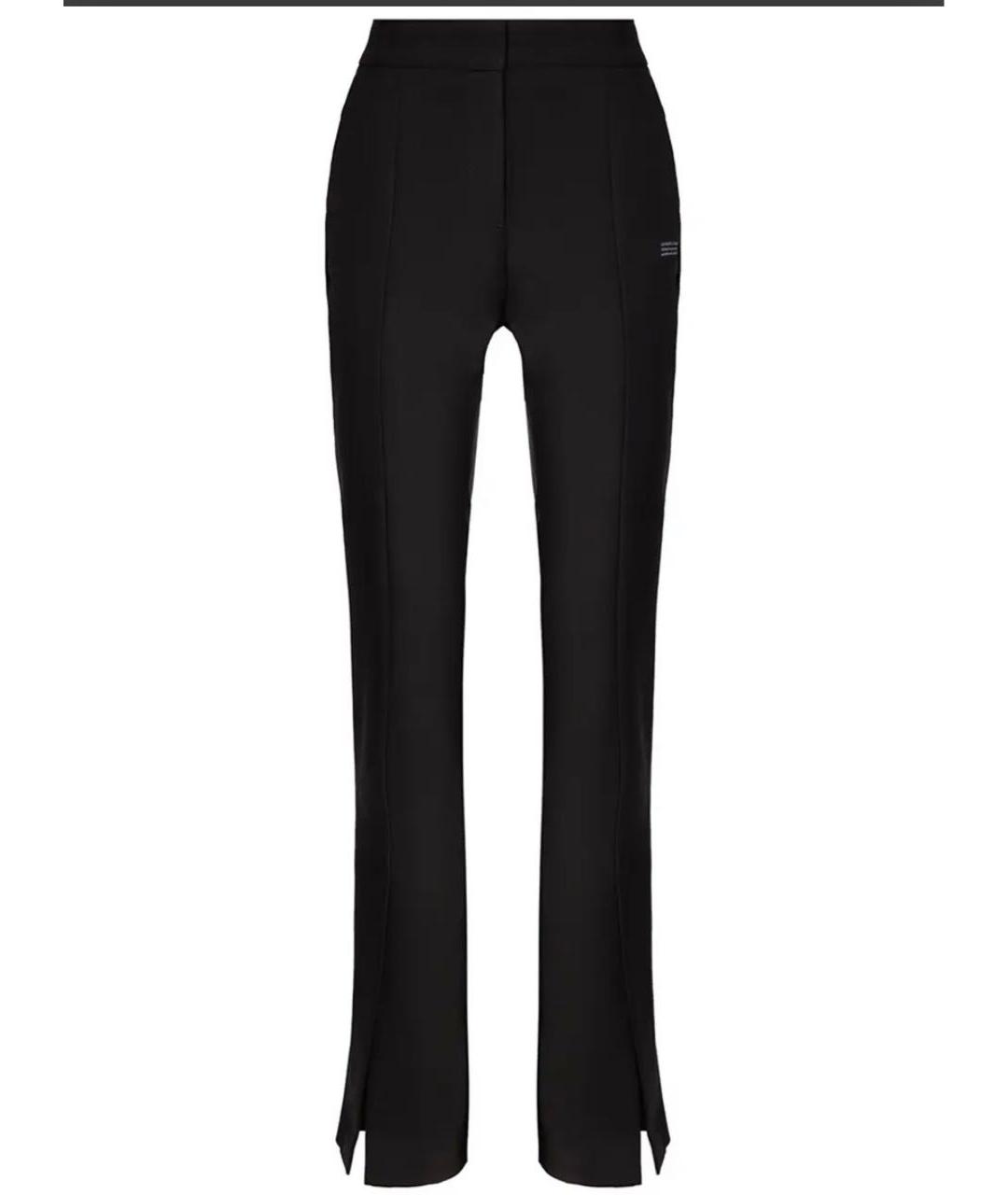OFF-WHITE Черные шерстяные брюки узкие, фото 1