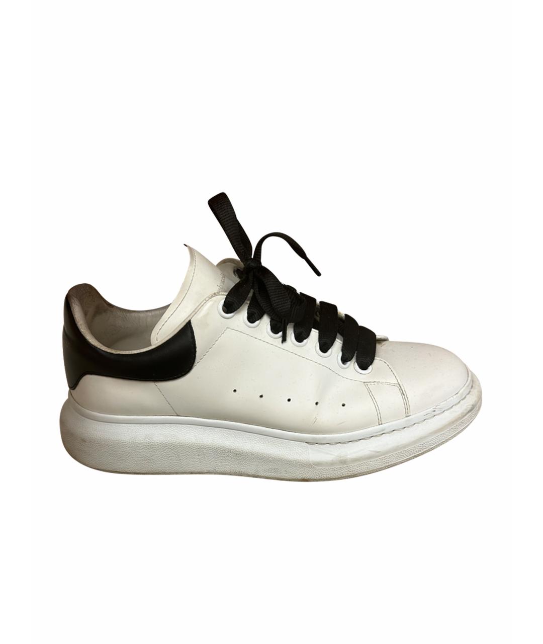 ALEXANDER MCQUEEN Белые кожаные низкие кроссовки / кеды, фото 1