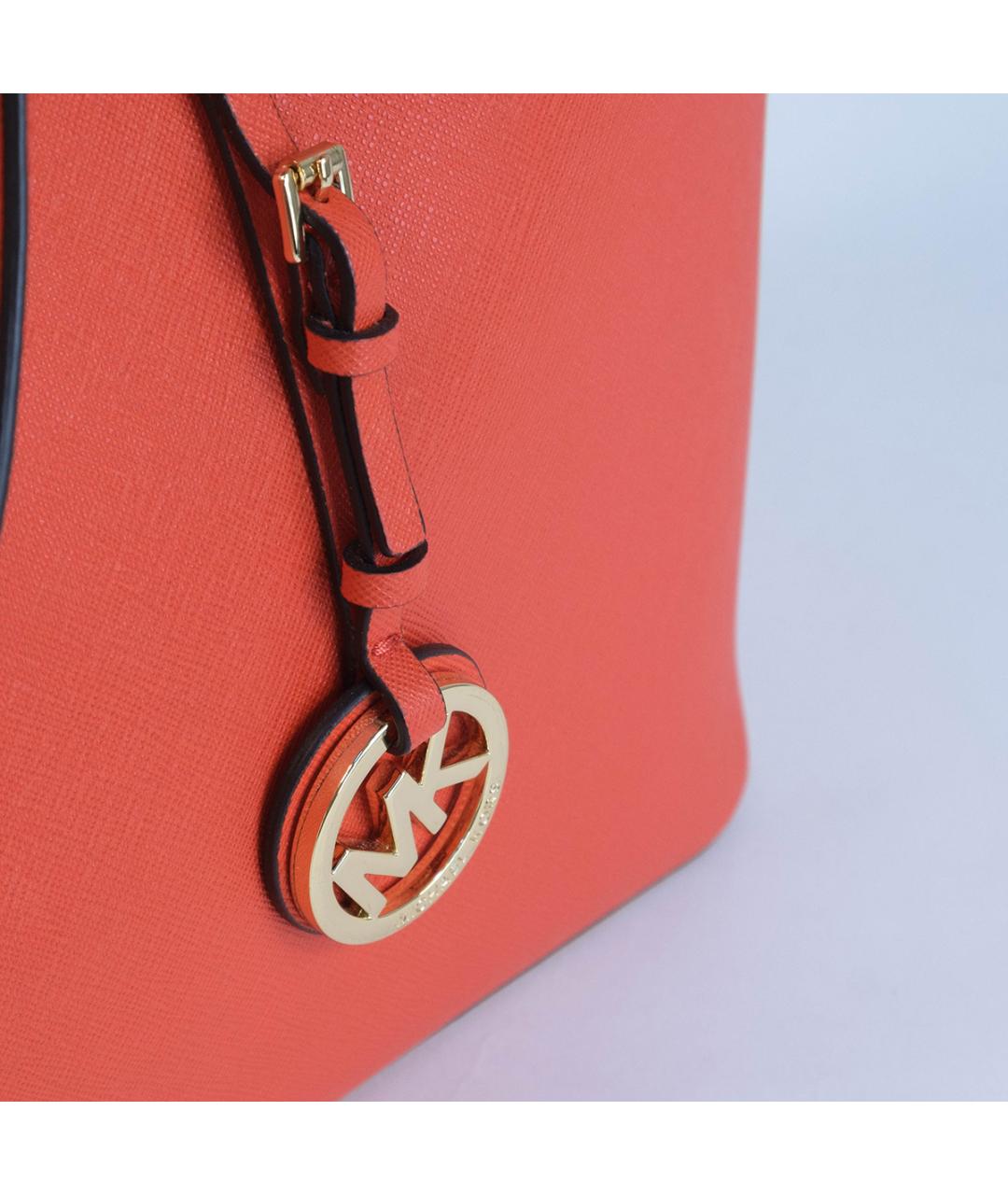 MICHAEL KORS Красная кожаная сумка тоут, фото 6