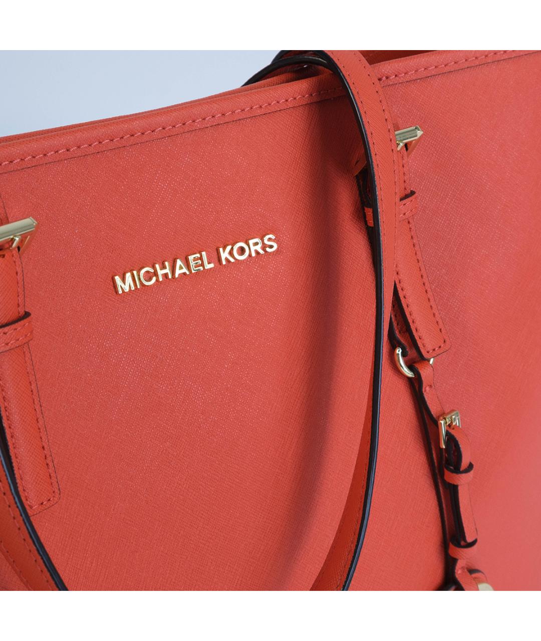 MICHAEL KORS Красная кожаная сумка тоут, фото 5