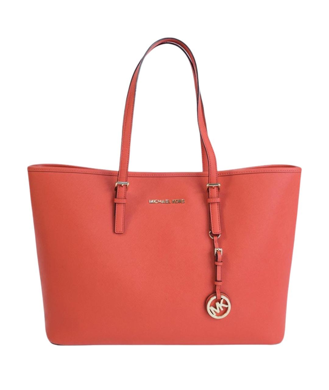 MICHAEL KORS Красная кожаная сумка тоут, фото 1