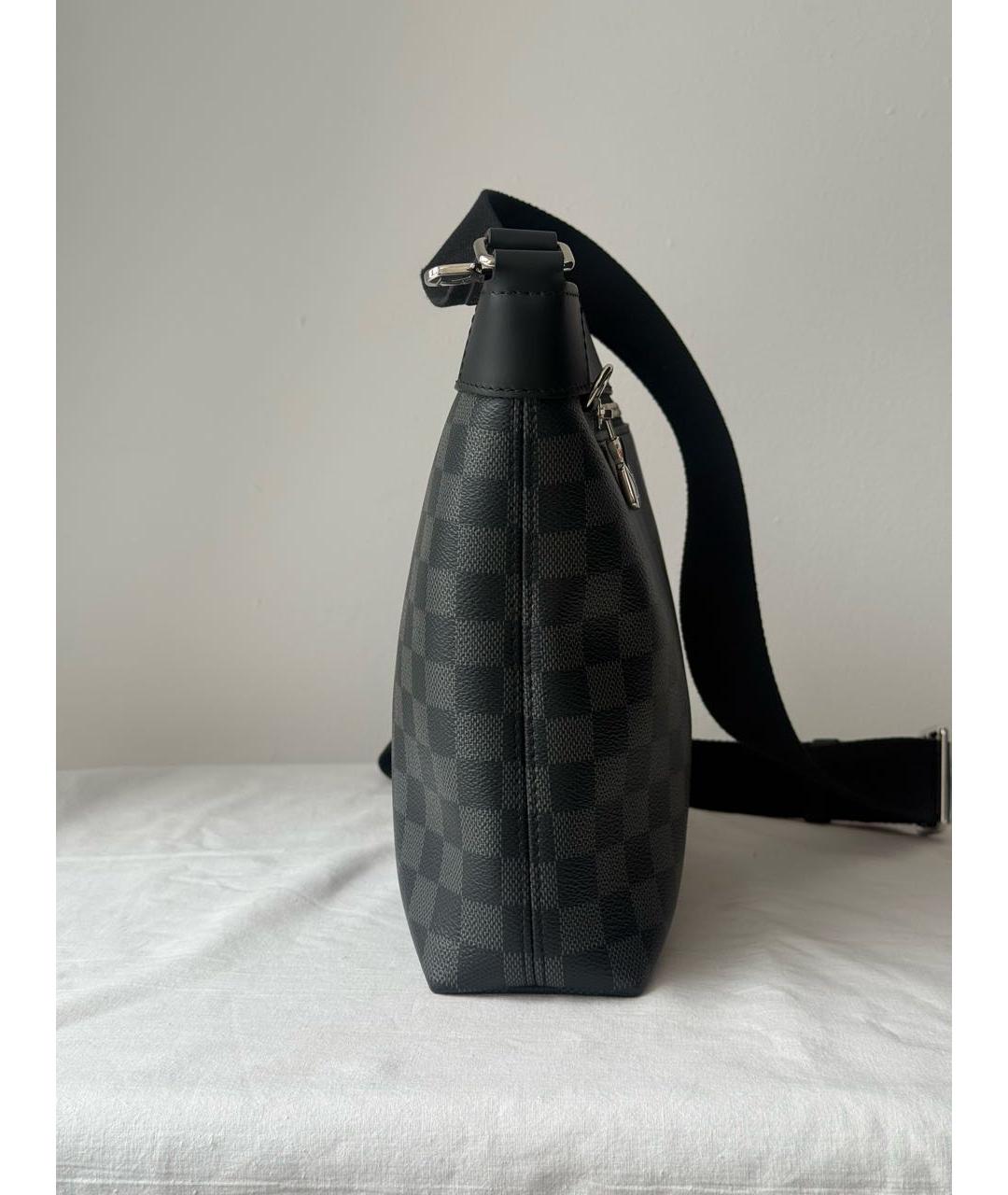 LOUIS VUITTON Черная канва сумка на плечо, фото 3