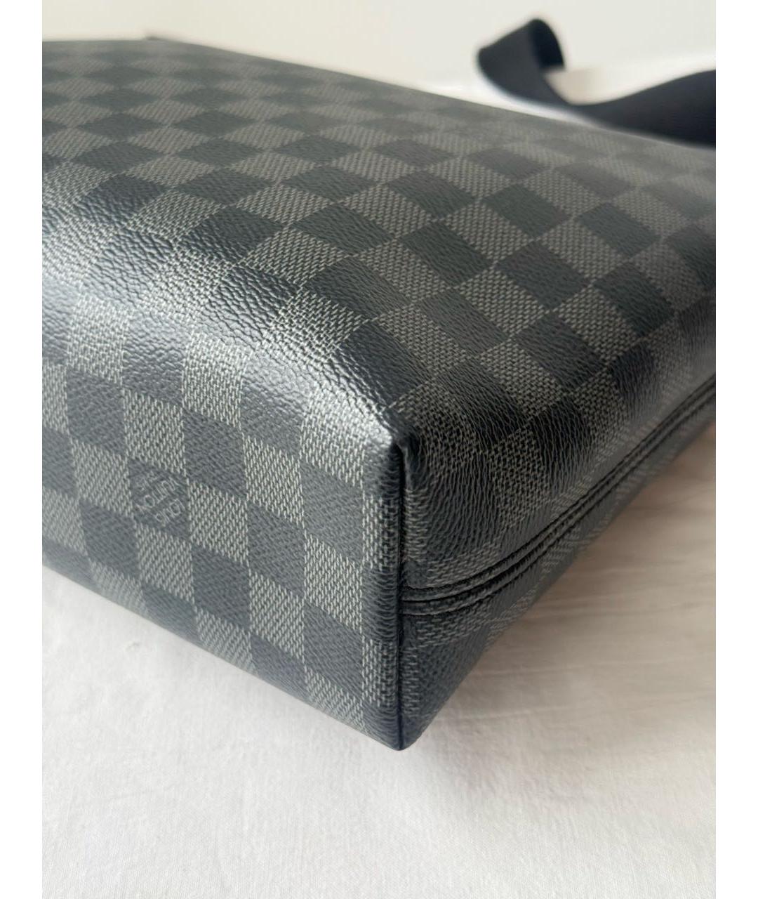 LOUIS VUITTON Черная канва сумка на плечо, фото 5