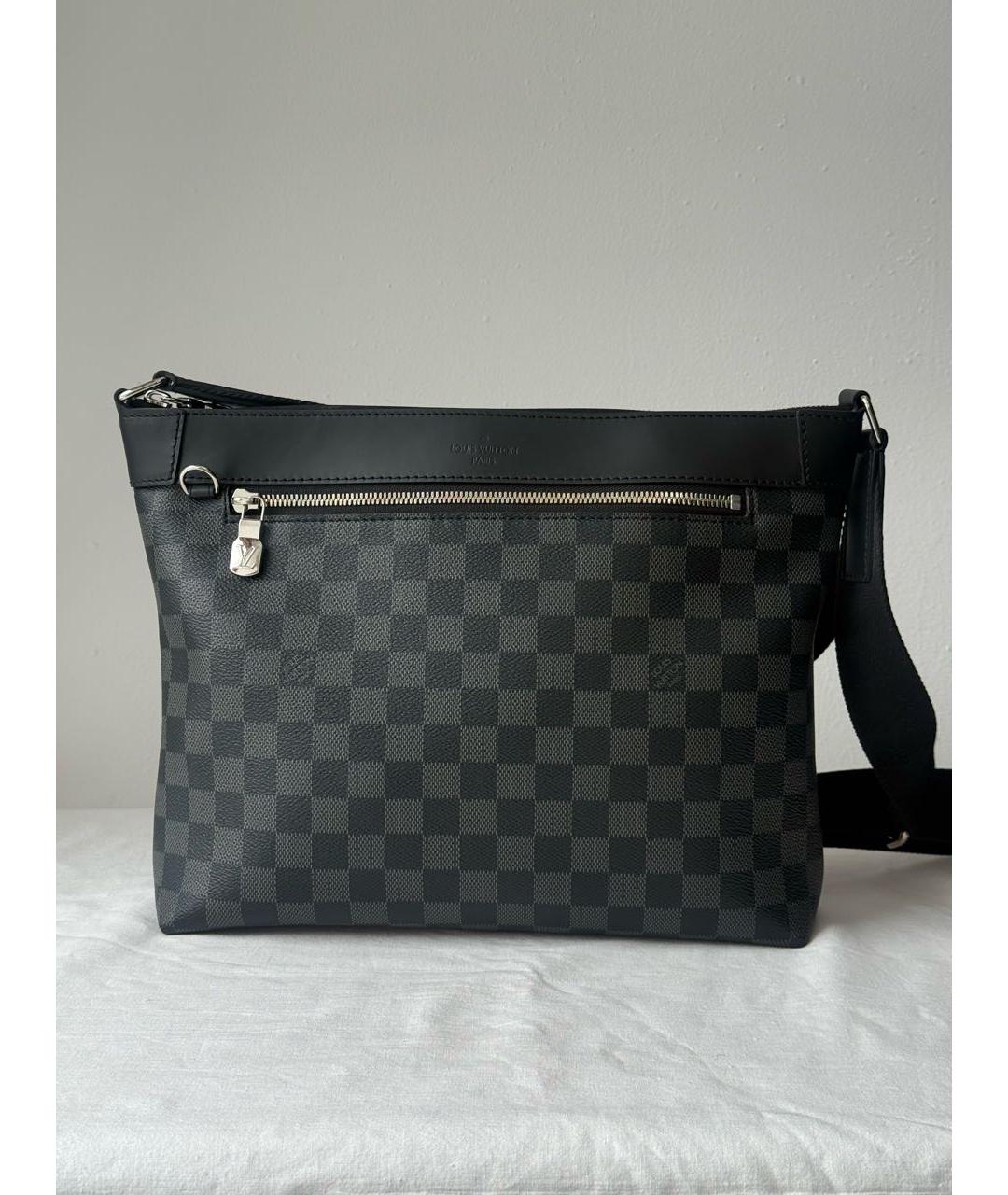 LOUIS VUITTON Черная канва сумка на плечо, фото 2