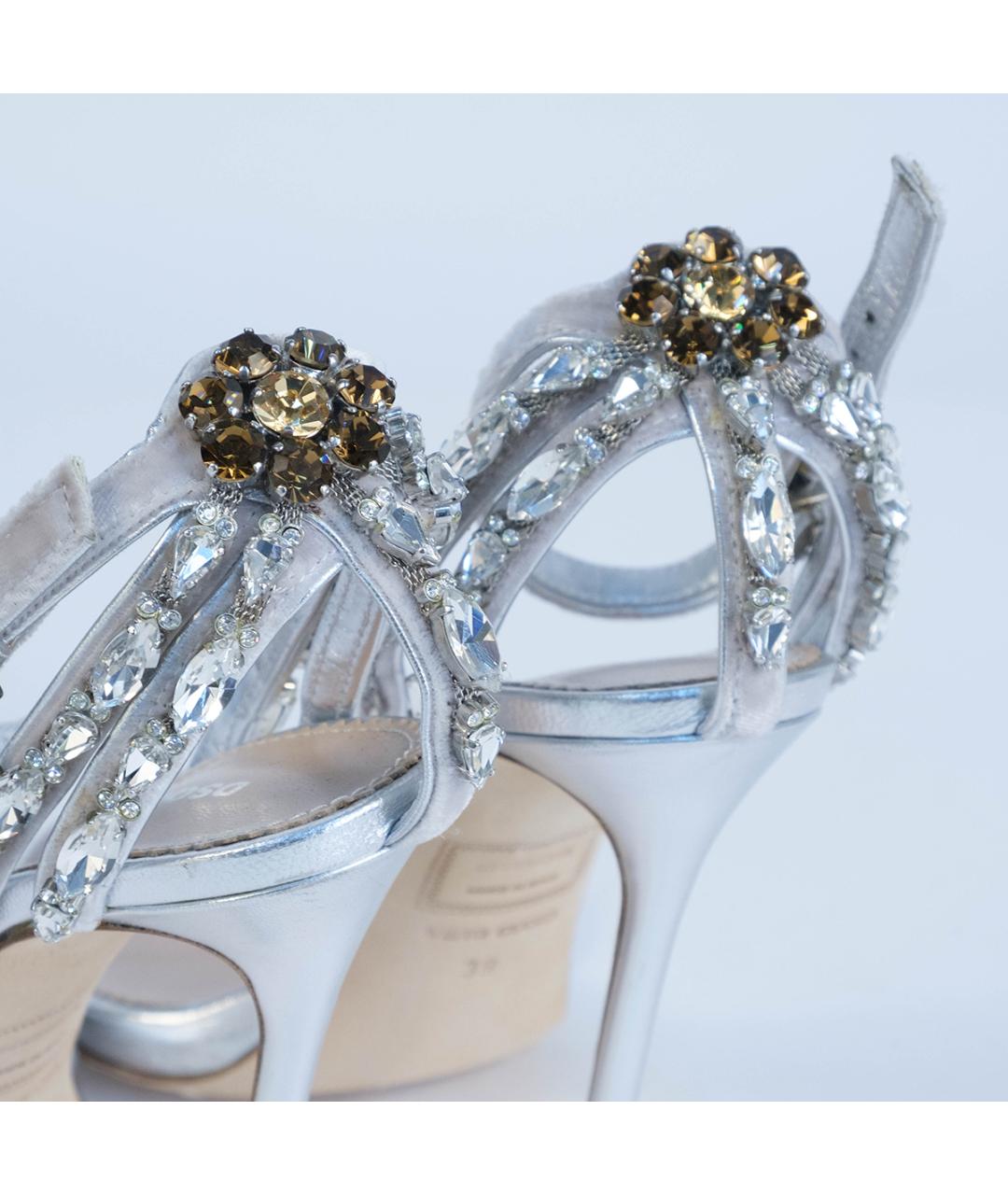 DSQUARED2 Серебряные кожаные туфли, фото 7