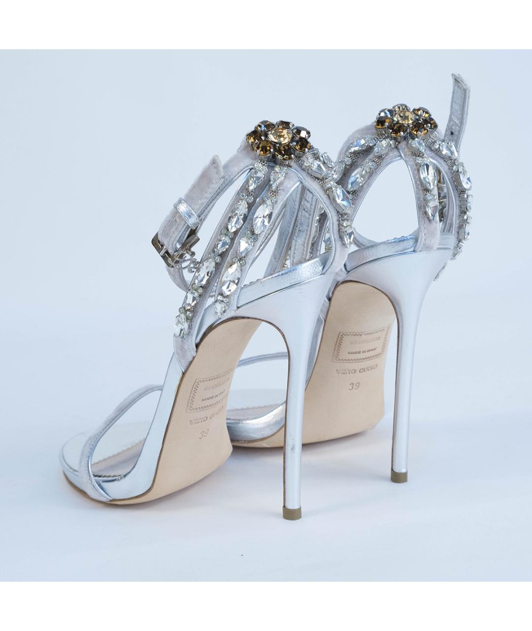 DSQUARED2 Серебряные кожаные туфли, фото 6