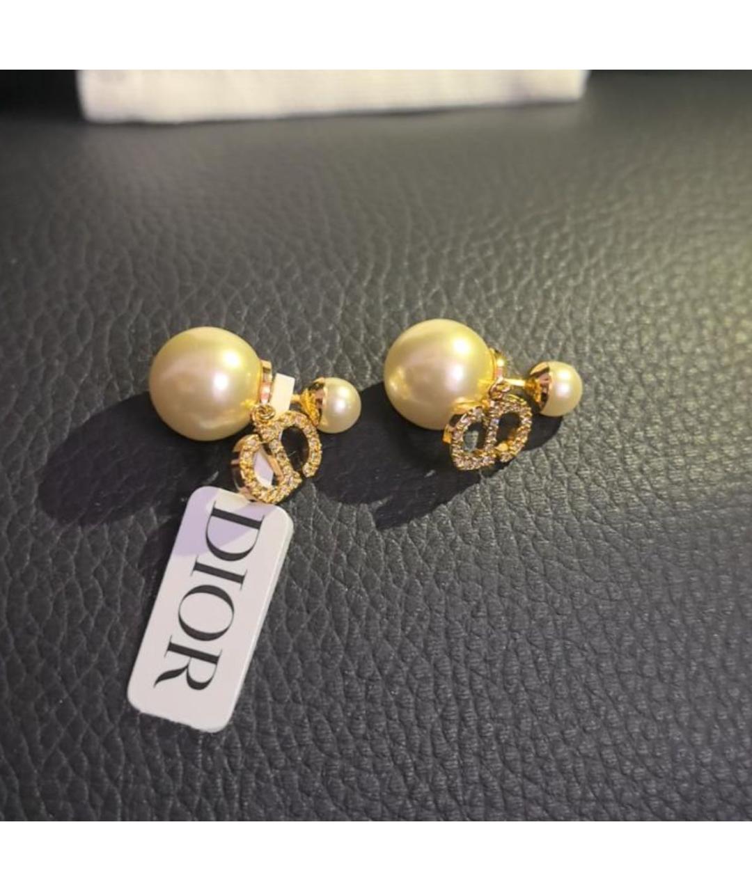 CHRISTIAN DIOR Золотые позолоченные серьги, фото 4