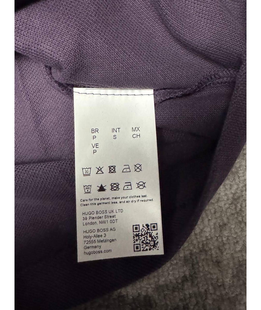 HUGO BOSS Бордовое хлопковое поло с длинным рукавом, фото 4