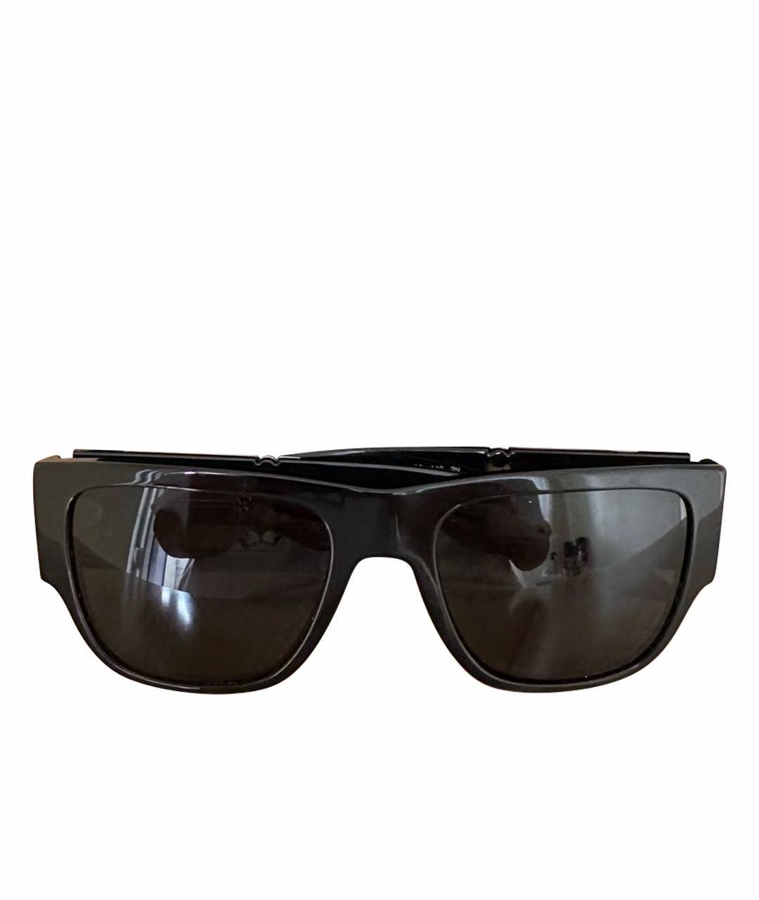 VERSACE Черные пластиковые солнцезащитные очки, фото 1