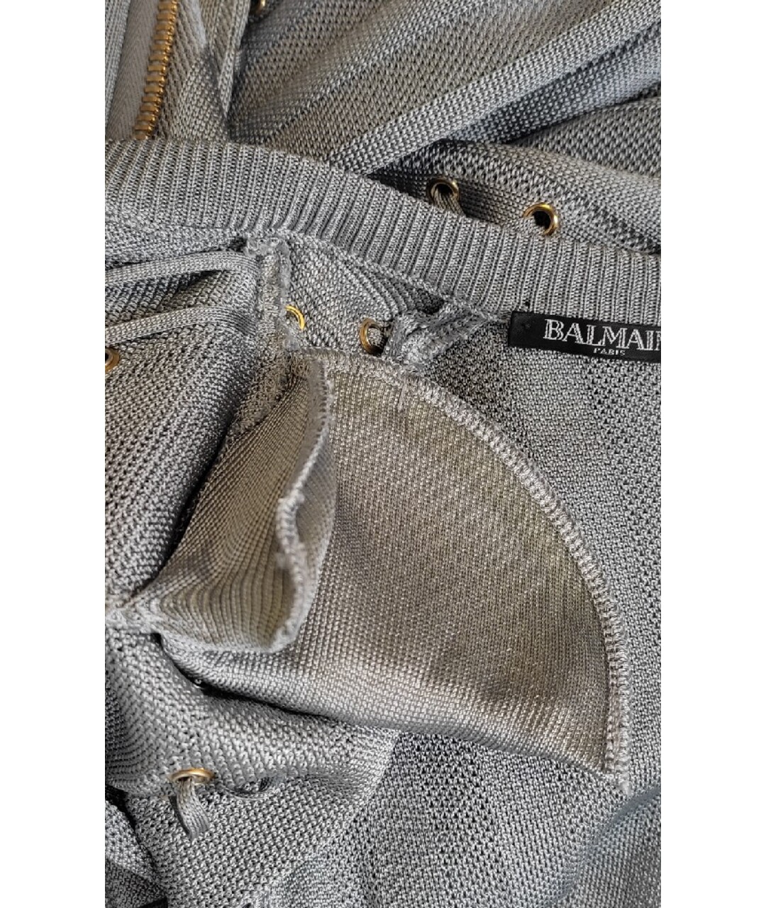 BALMAIN Голубое вискозное платье, фото 7