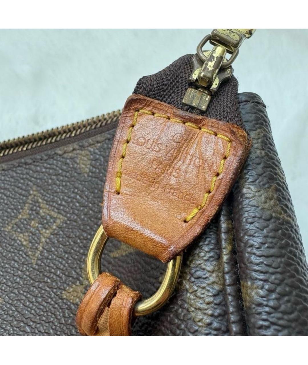 LOUIS VUITTON Коричневая канва сумка с короткими ручками, фото 4