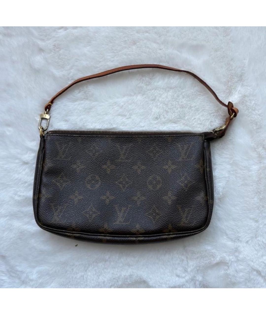 LOUIS VUITTON Коричневая канва сумка с короткими ручками, фото 3