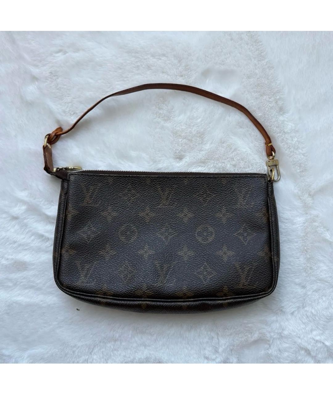 LOUIS VUITTON Коричневая канва сумка с короткими ручками, фото 2