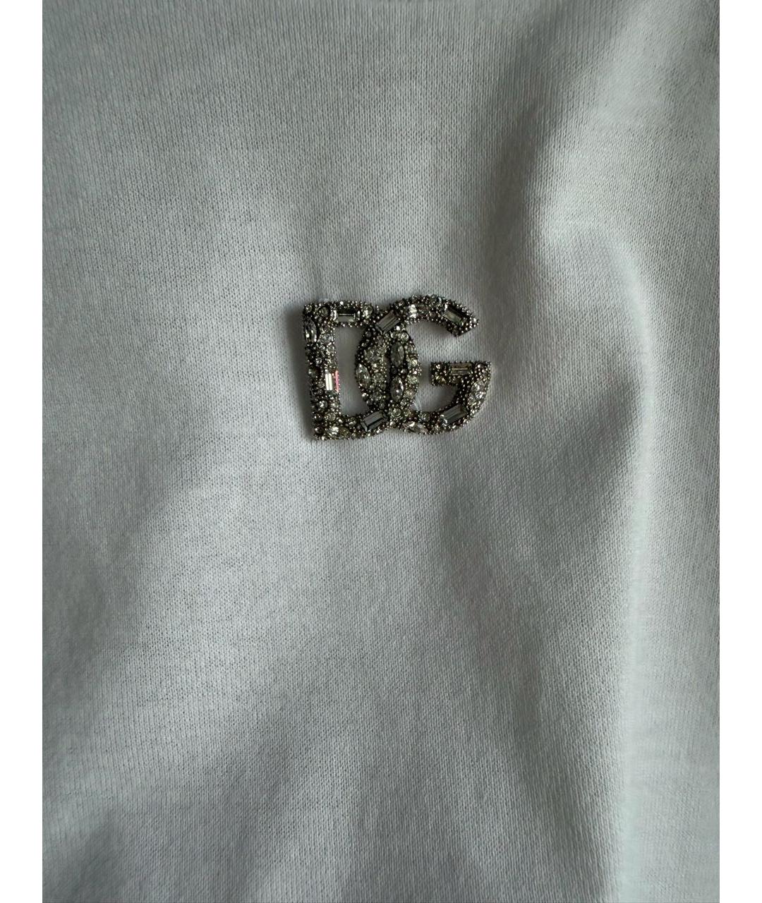 DOLCE&GABBANA Белая хлопковая футболка, фото 4