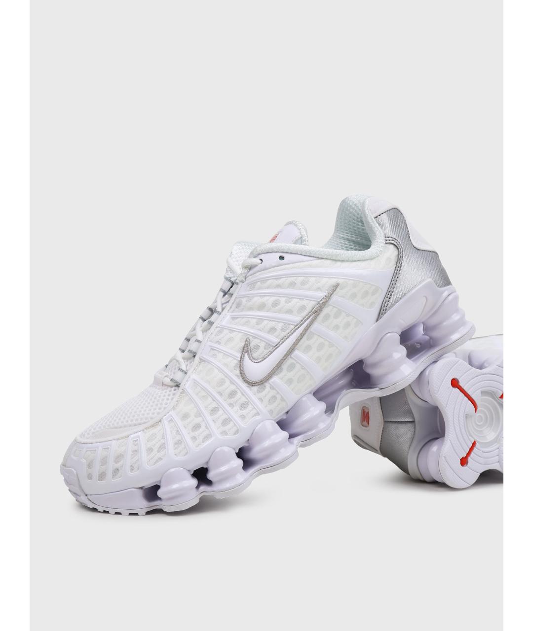 NIKE Белые синтетические низкие кроссовки / кеды, фото 4