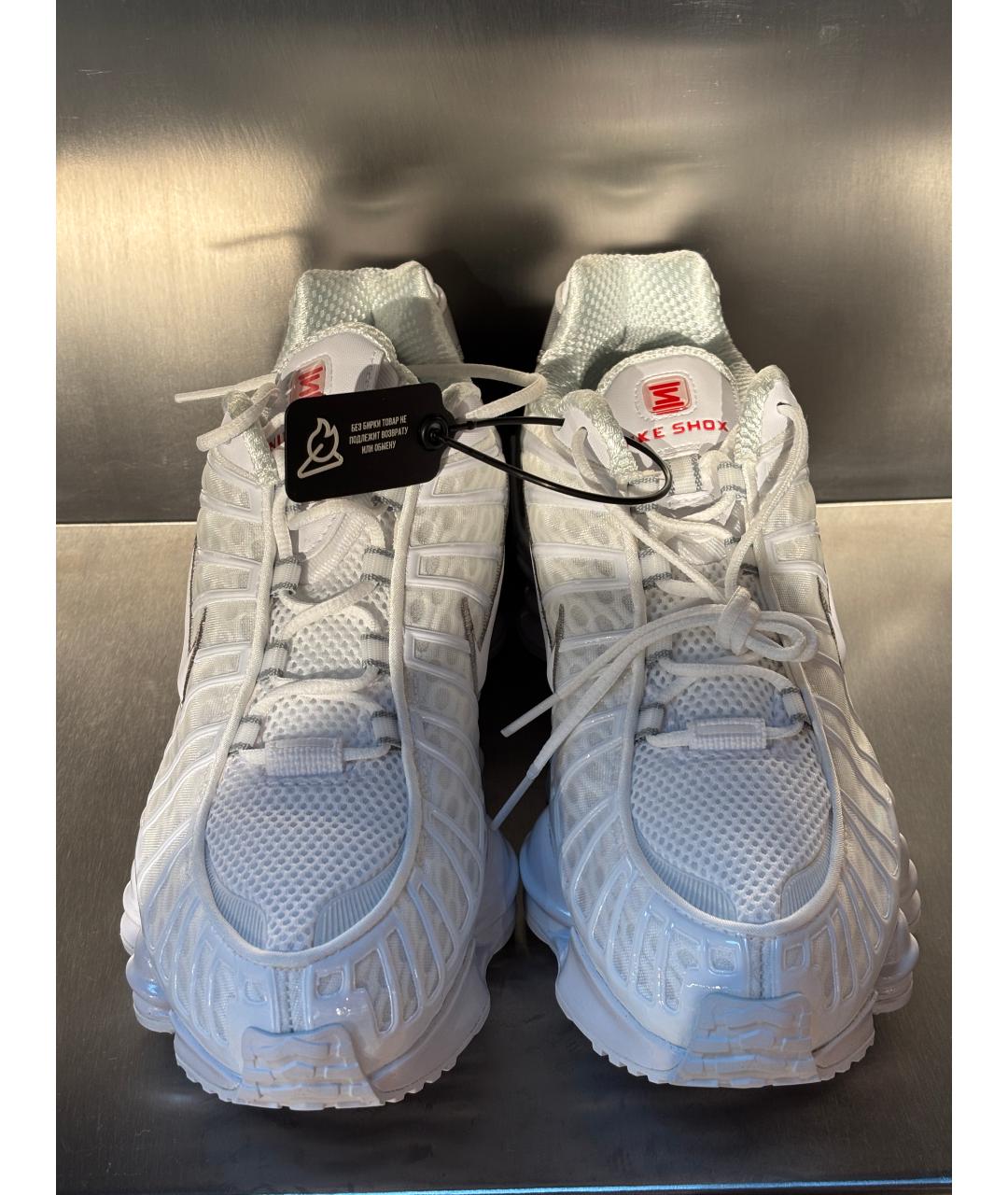 NIKE Белые синтетические низкие кроссовки / кеды, фото 9