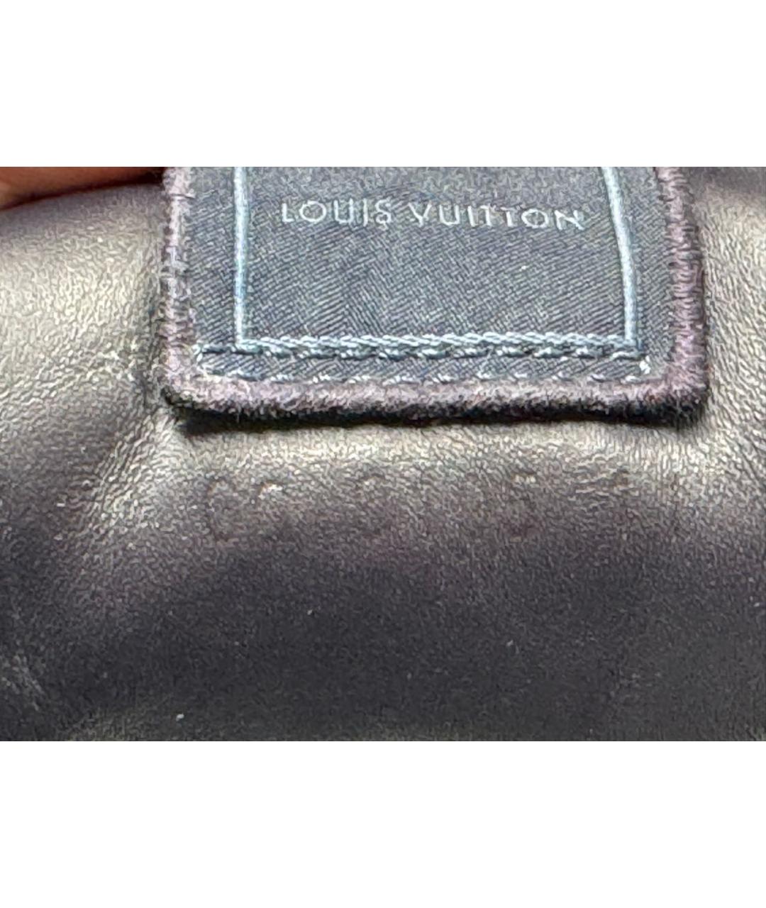 LOUIS VUITTON Темно-синие текстильные низкие кроссовки / кеды, фото 5