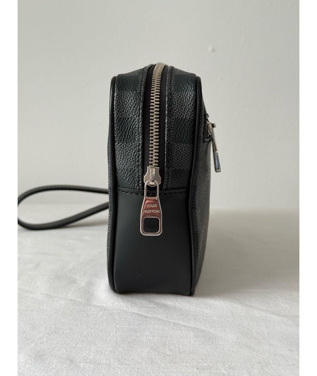 LOUIS VUITTON Черная канва барсетка, фото 2