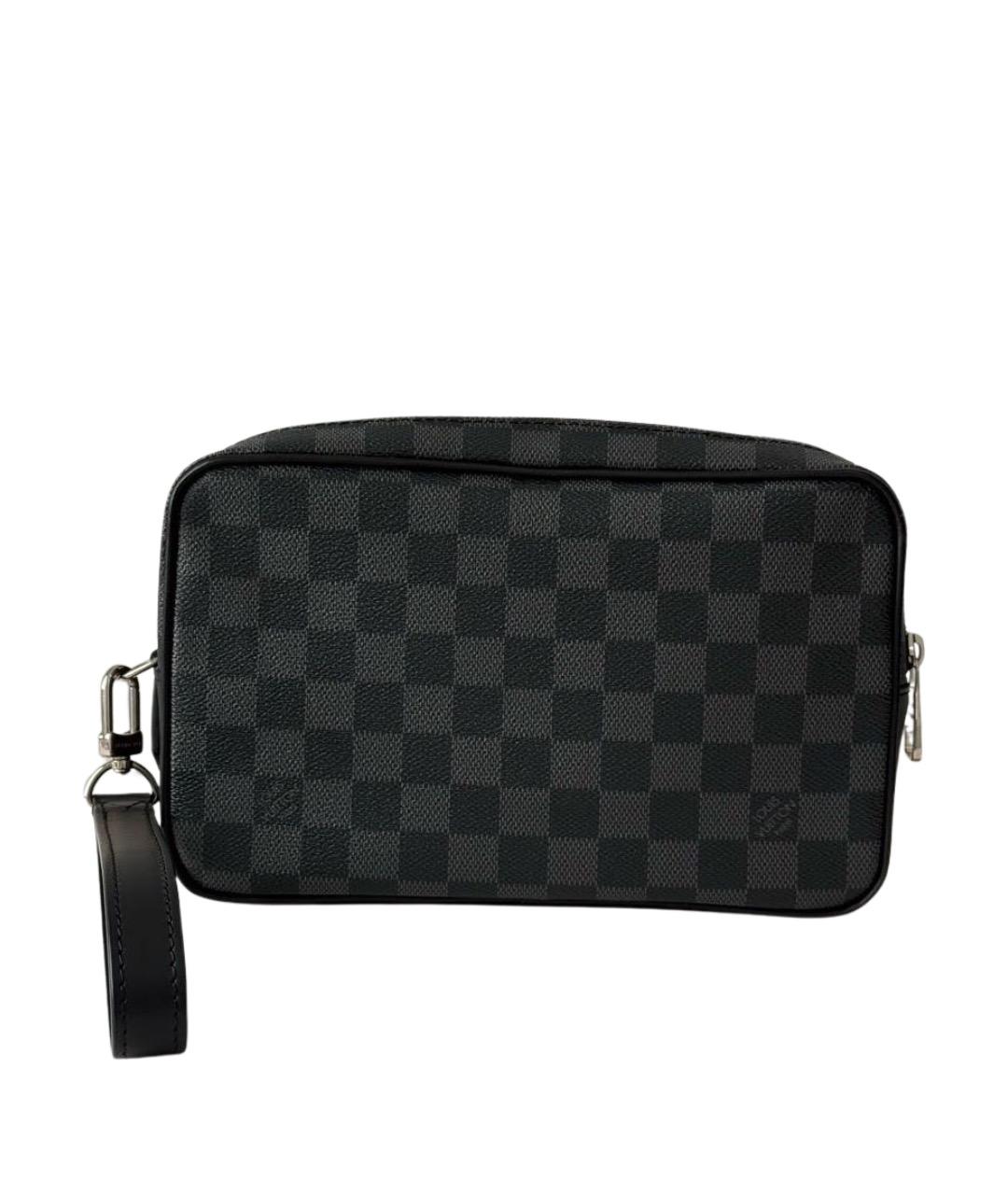 LOUIS VUITTON Черная канва барсетка, фото 1