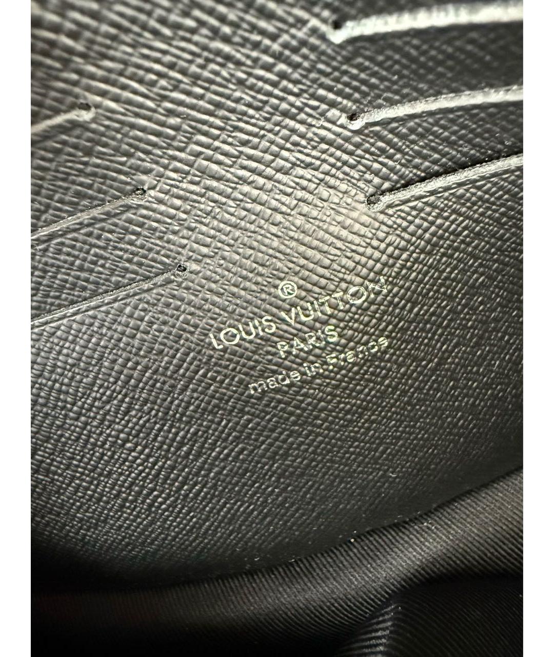 LOUIS VUITTON Черная канва барсетка, фото 7