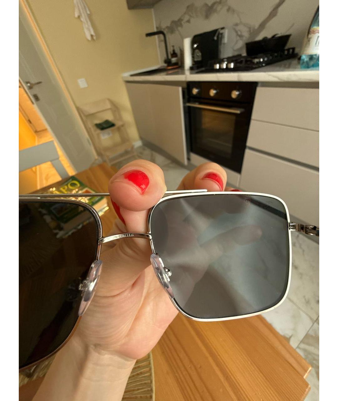RAY BAN Серые металлические солнцезащитные очки, фото 7