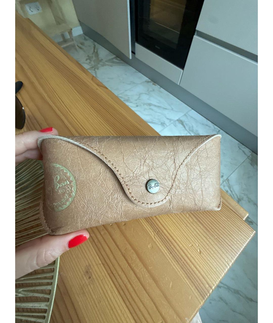 RAY BAN Серые металлические солнцезащитные очки, фото 5