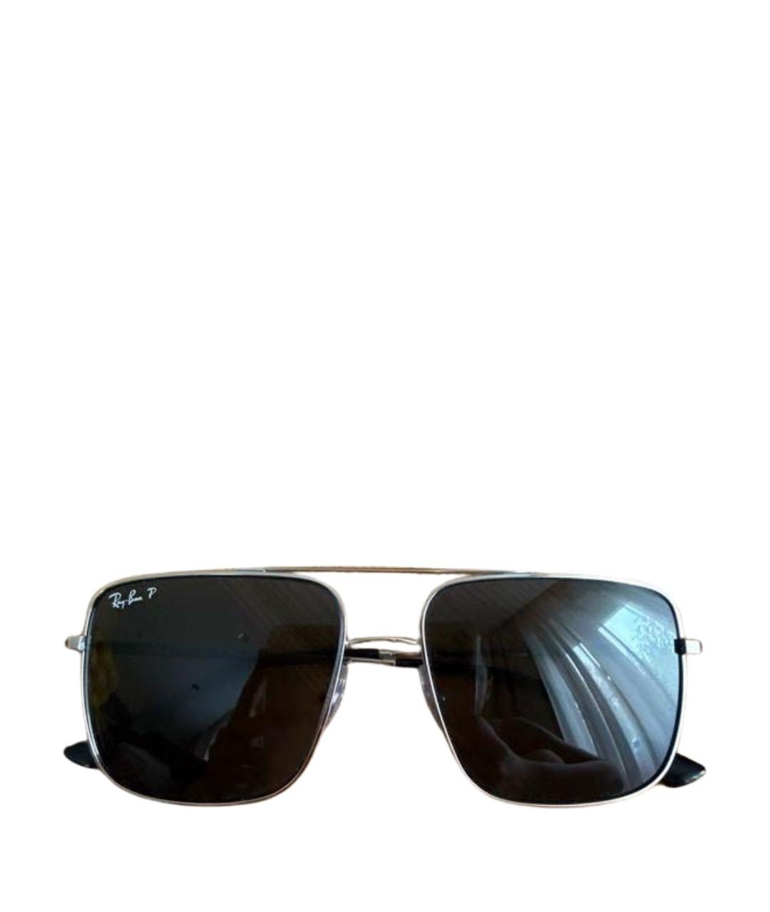 RAY BAN Серые металлические солнцезащитные очки, фото 1