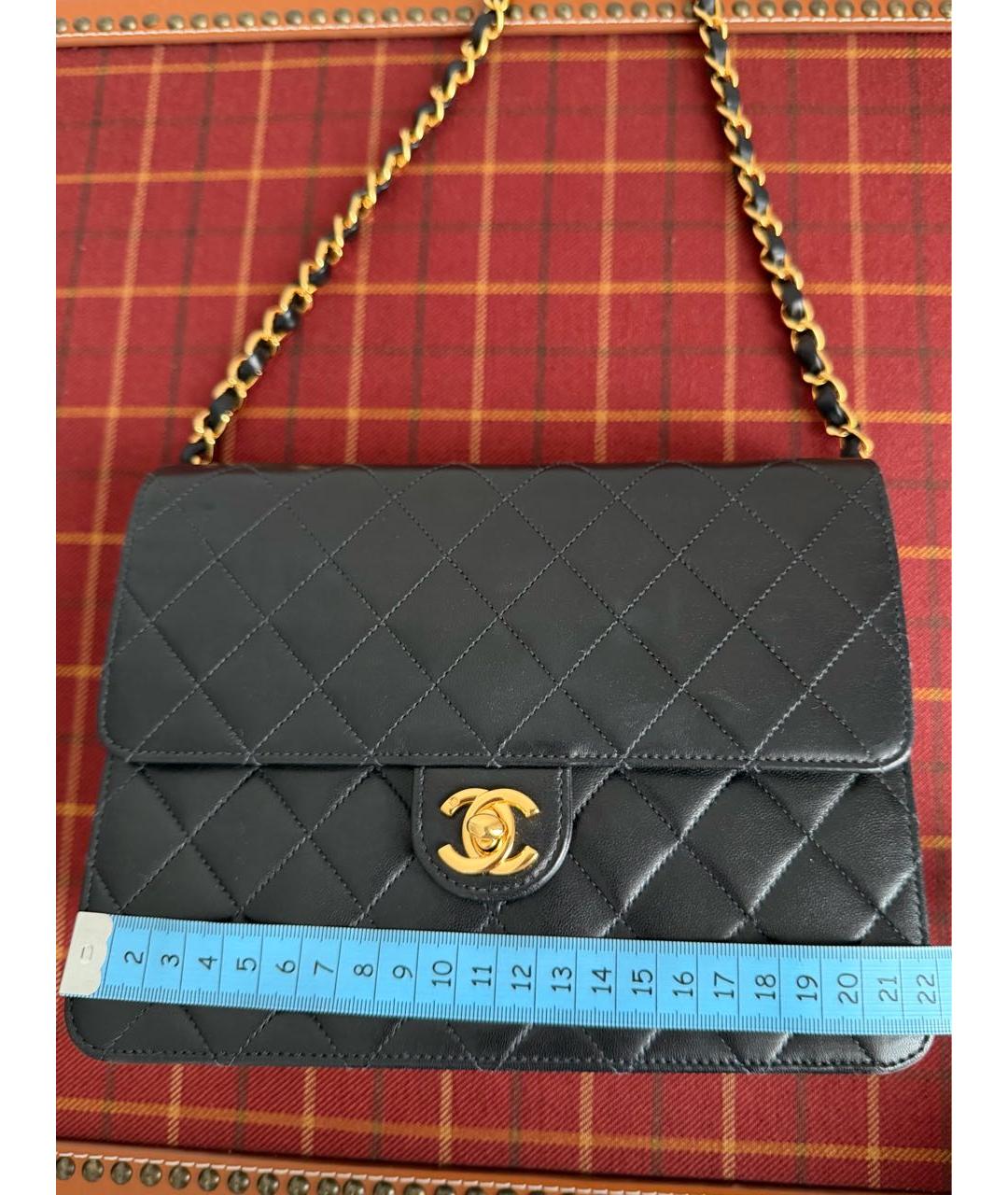 CHANEL Черная кожаная сумка через плечо, фото 4