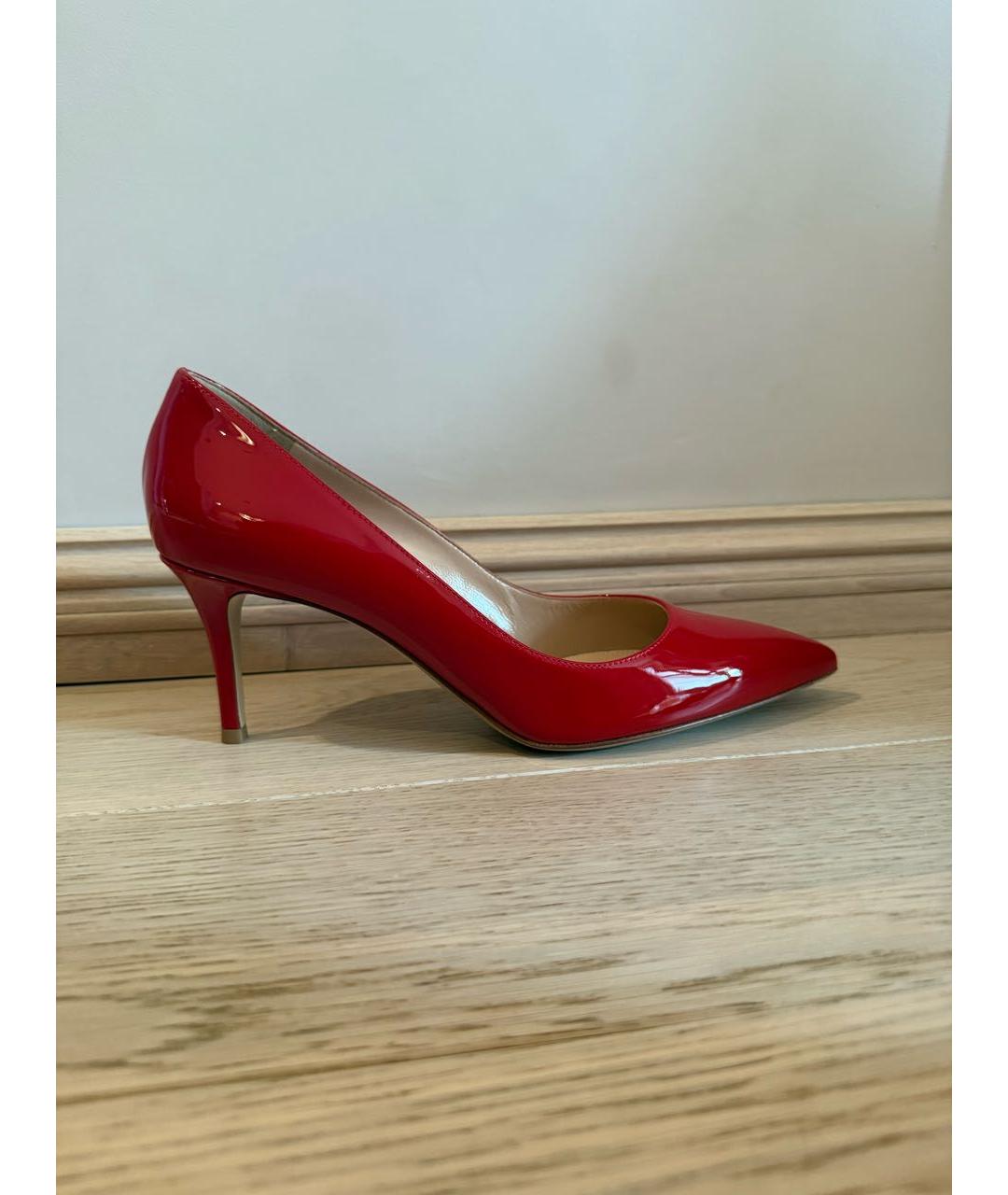 GIANVITO ROSSI Красные туфли из лакированной кожи, фото 6