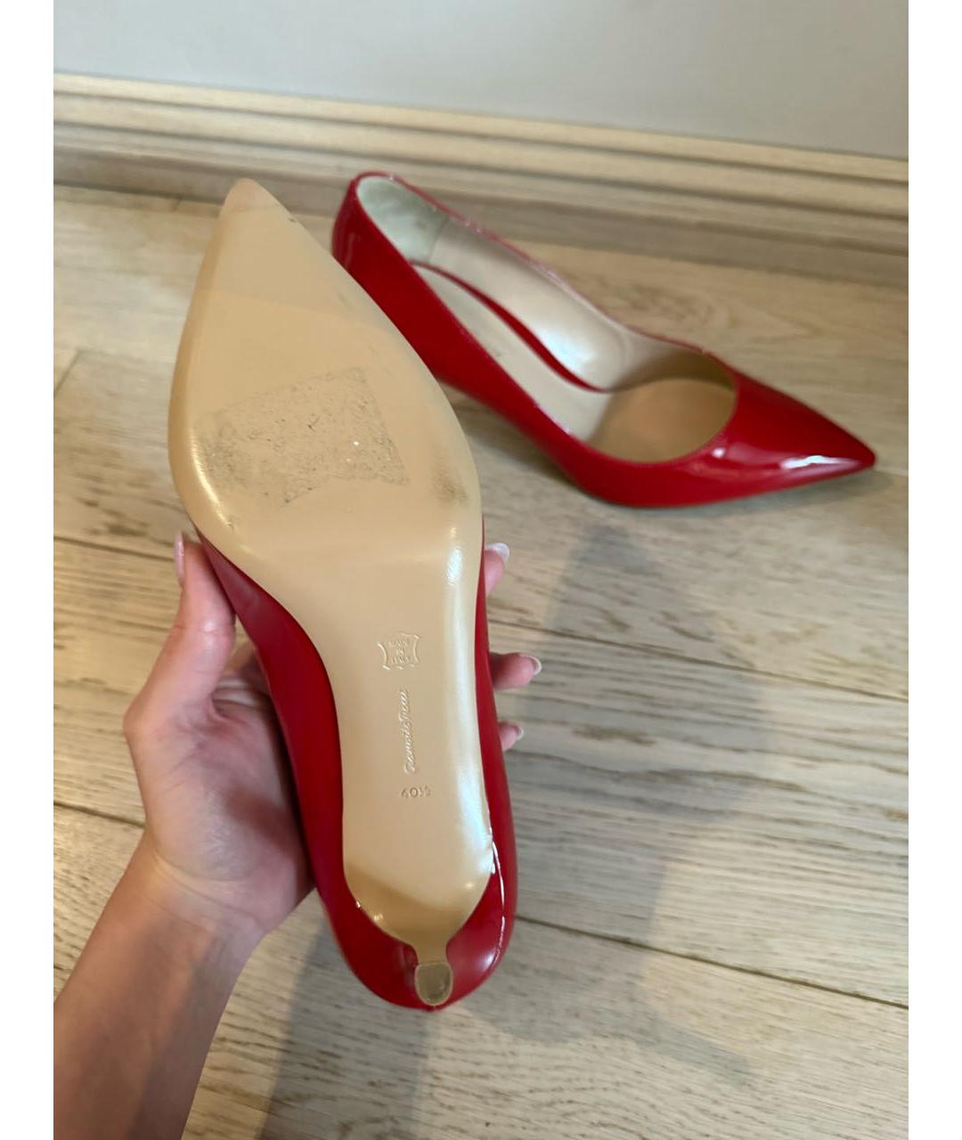 GIANVITO ROSSI Красные туфли из лакированной кожи, фото 5