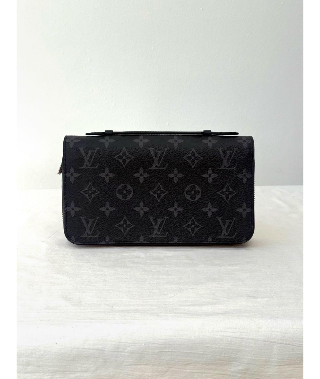 LOUIS VUITTON Черная канва барсетка, фото 8