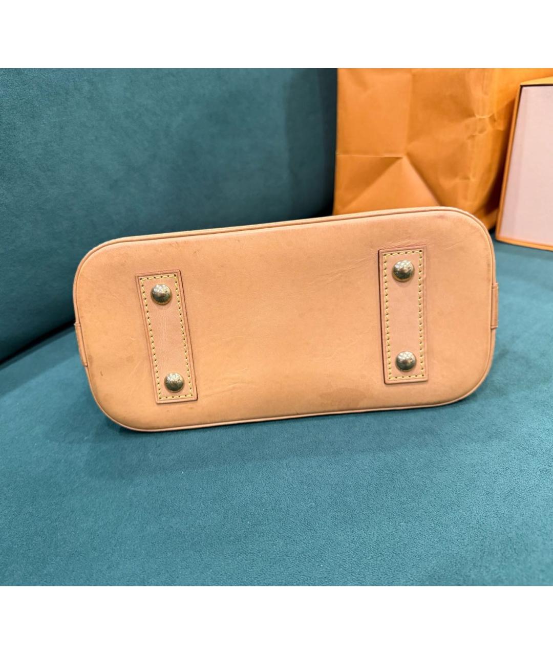 LOUIS VUITTON Коричневая канва сумка с короткими ручками, фото 4