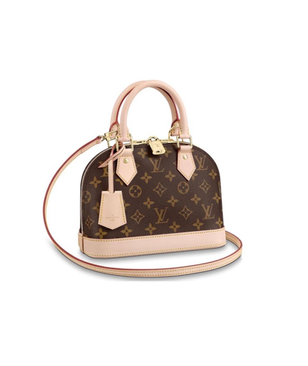 LOUIS VUITTON Коричневая канва сумка с короткими ручками, фото 7