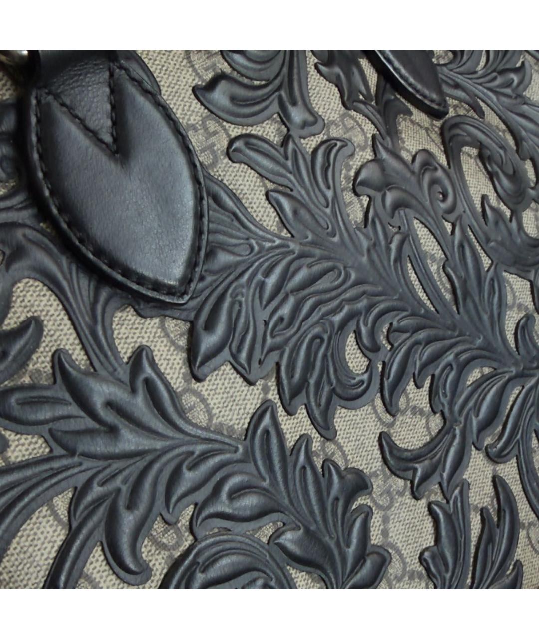 GUCCI Черная кожаная сумка с короткими ручками, фото 8
