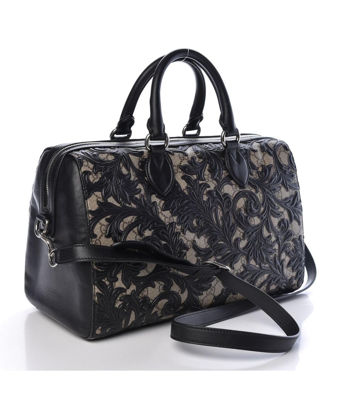 GUCCI Черная кожаная сумка с короткими ручками, фото 9