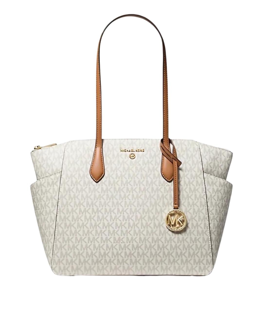 MICHAEL KORS Белая канва сумка тоут, фото 1