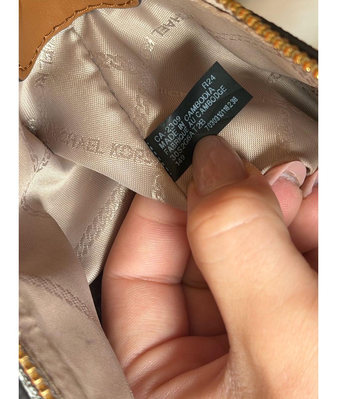 MICHAEL KORS Белая канва сумка тоут, фото 4