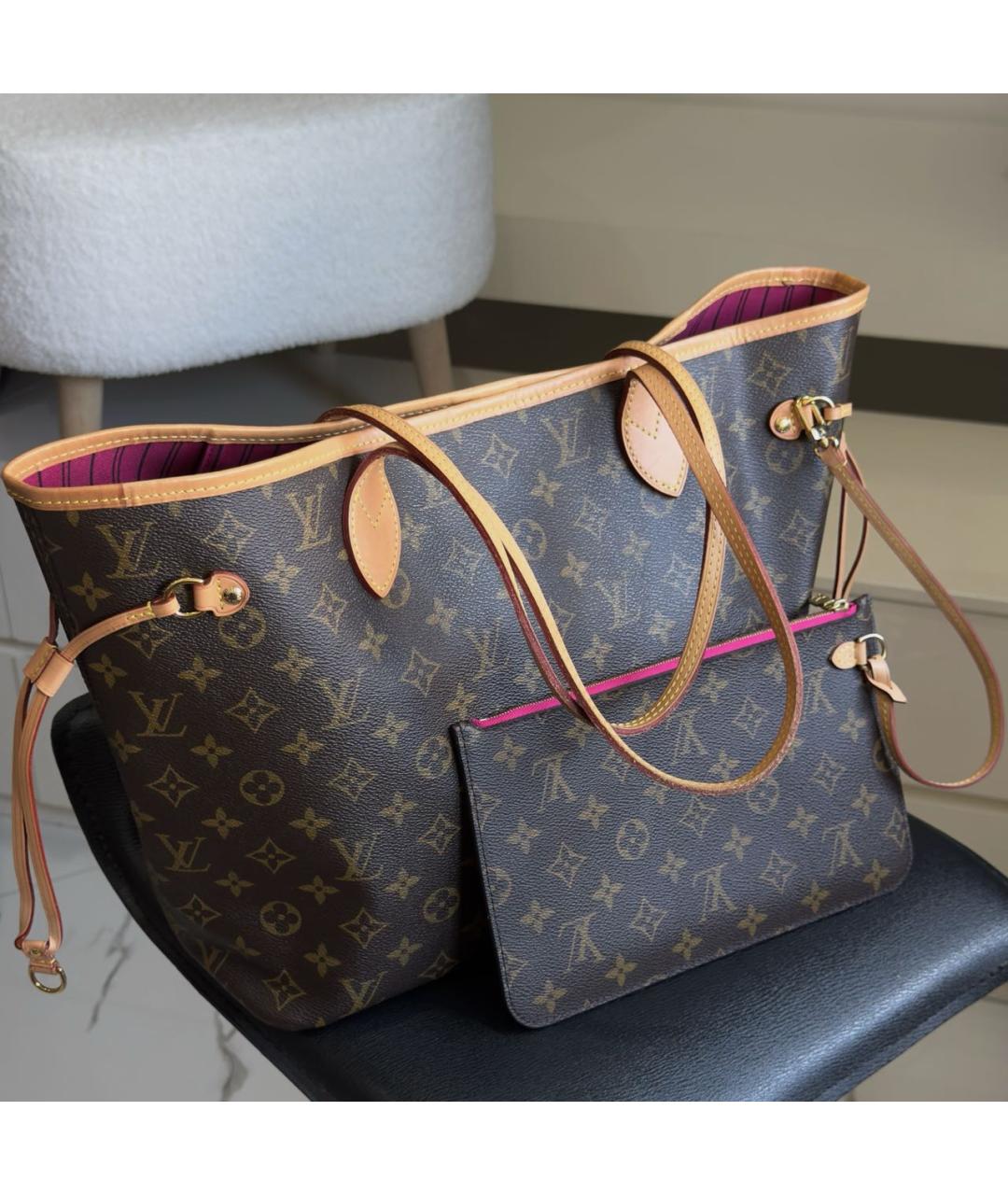 LOUIS VUITTON Коричневая канва сумка через плечо, фото 2