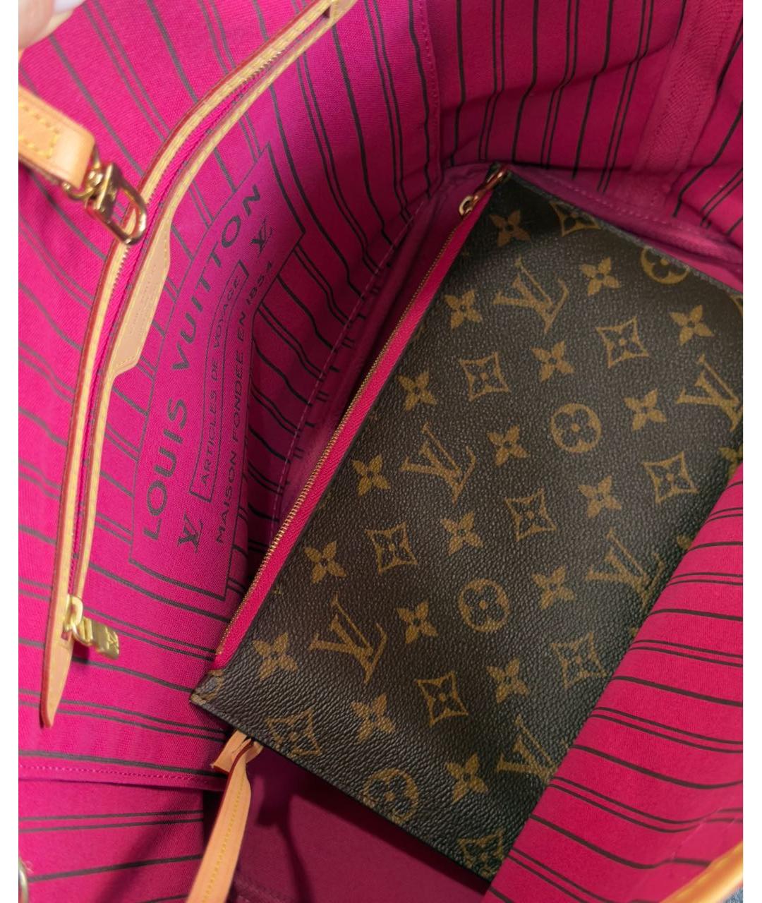 LOUIS VUITTON Коричневая канва сумка через плечо, фото 7