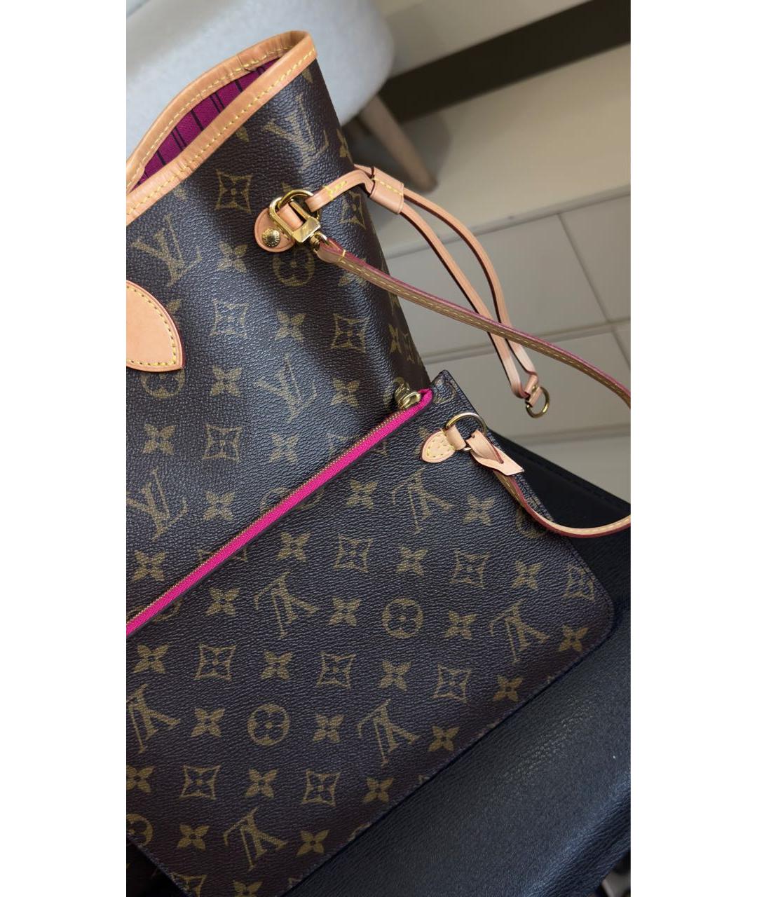 LOUIS VUITTON Коричневая канва сумка через плечо, фото 4
