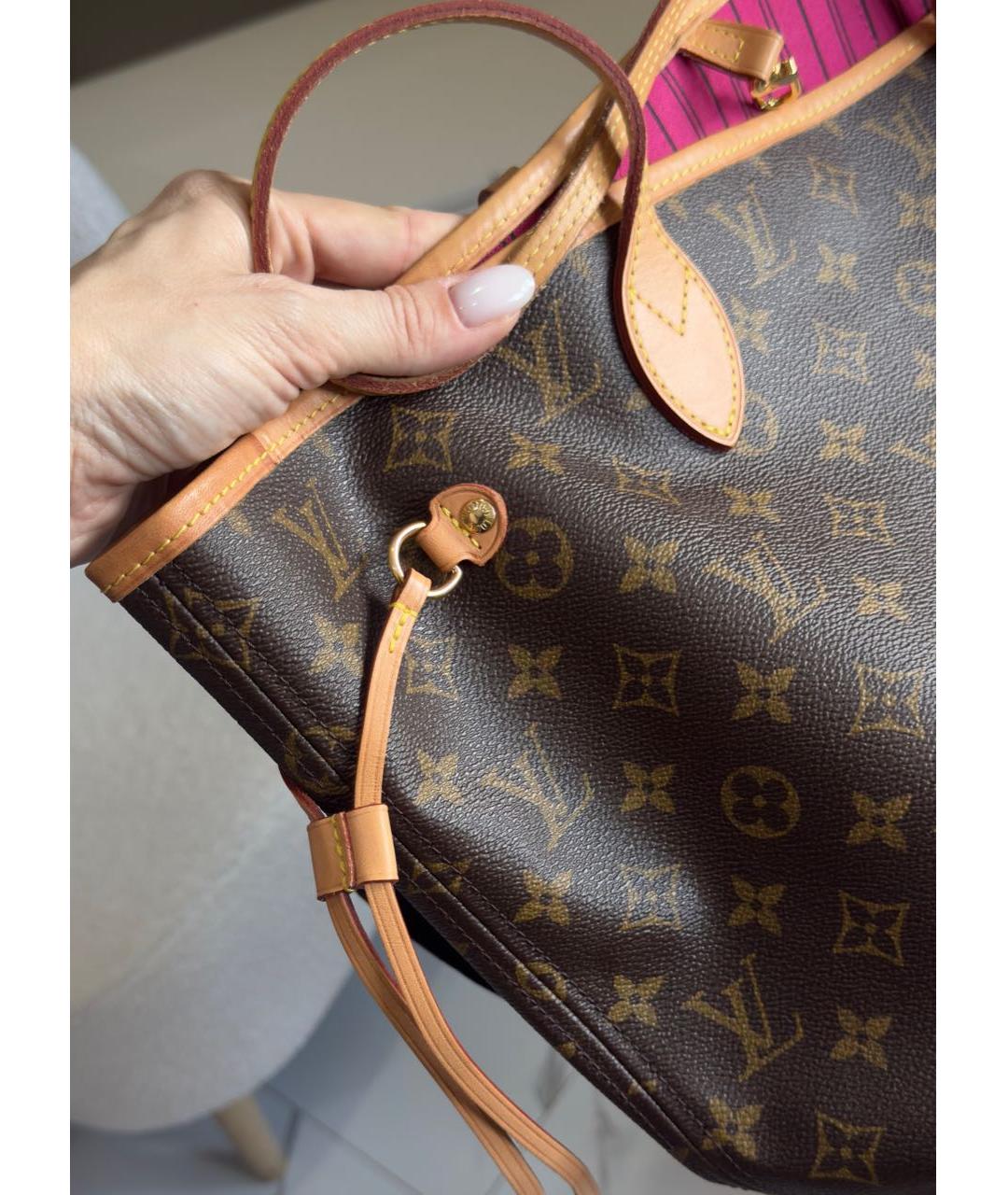 LOUIS VUITTON Коричневая канва сумка через плечо, фото 8